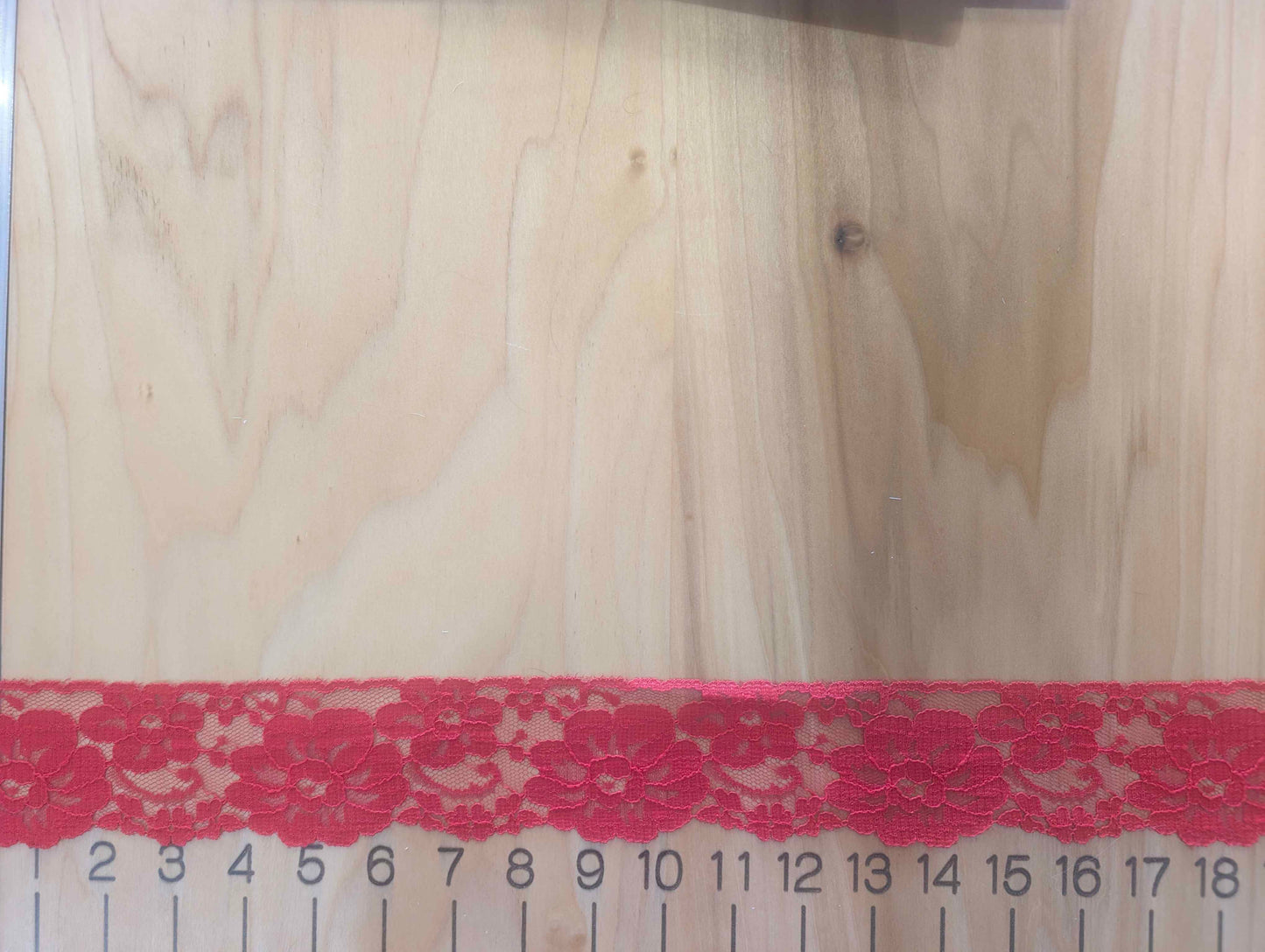 Red Floral Lace Trim