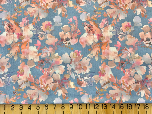 Rib Jersey Digital Leaves (VER08010)