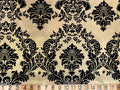 Damask Flocking Taffeta | Flocking Velvet Damask on Taffeta Fabric