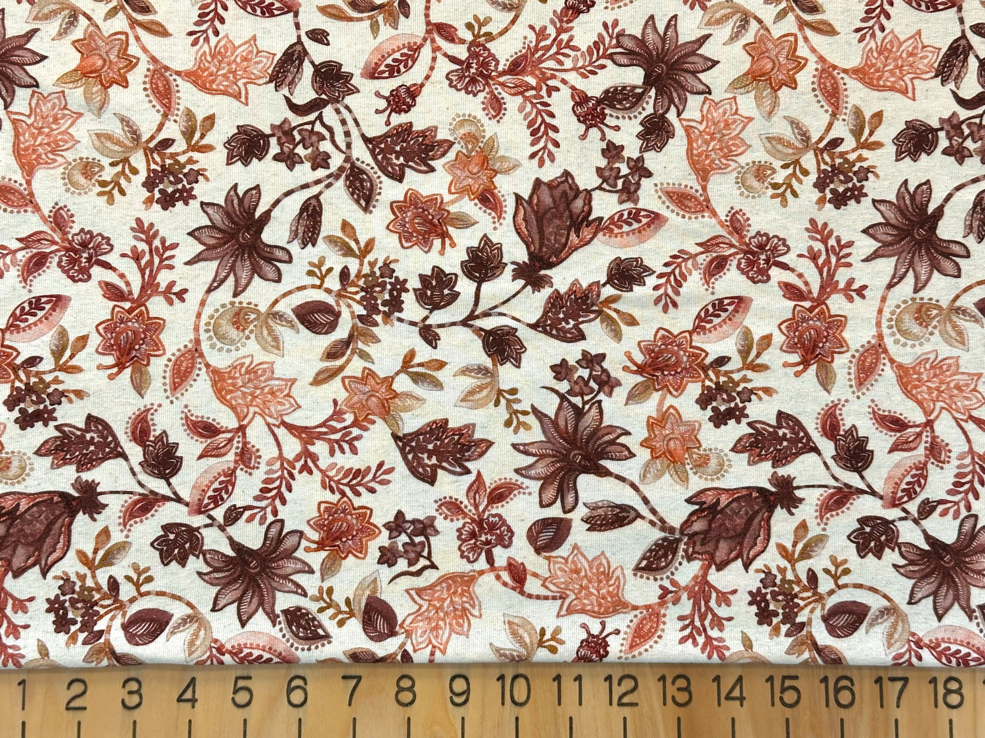 Linen Jersey Digital Flowers (VER06208)