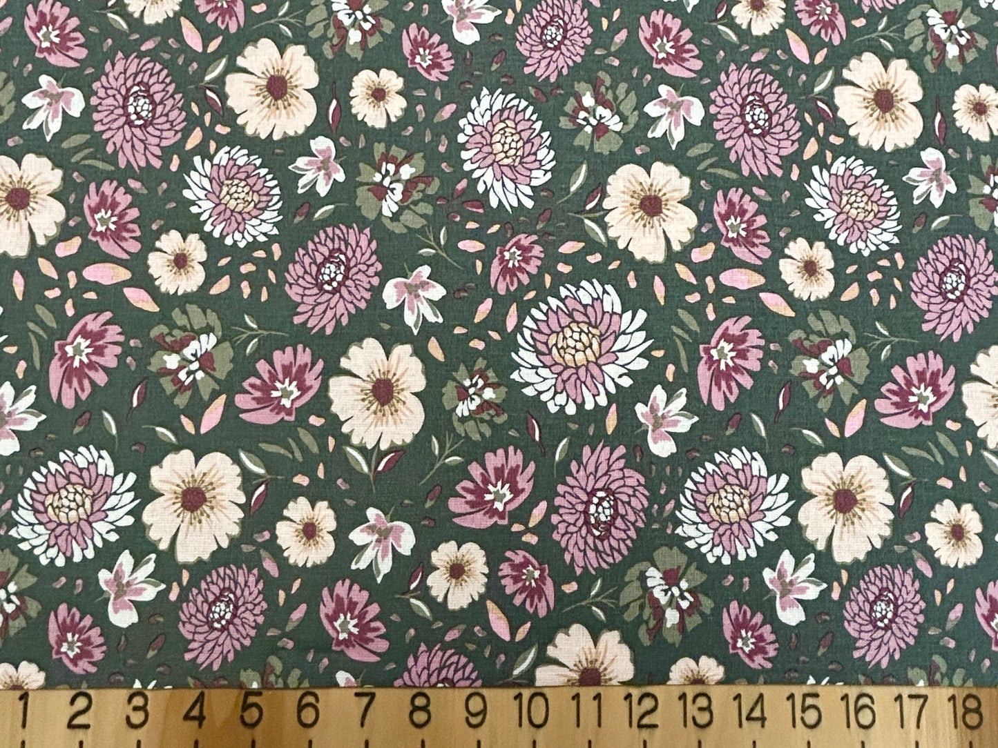 Linen Viscose Washed Flowers (VER05357)