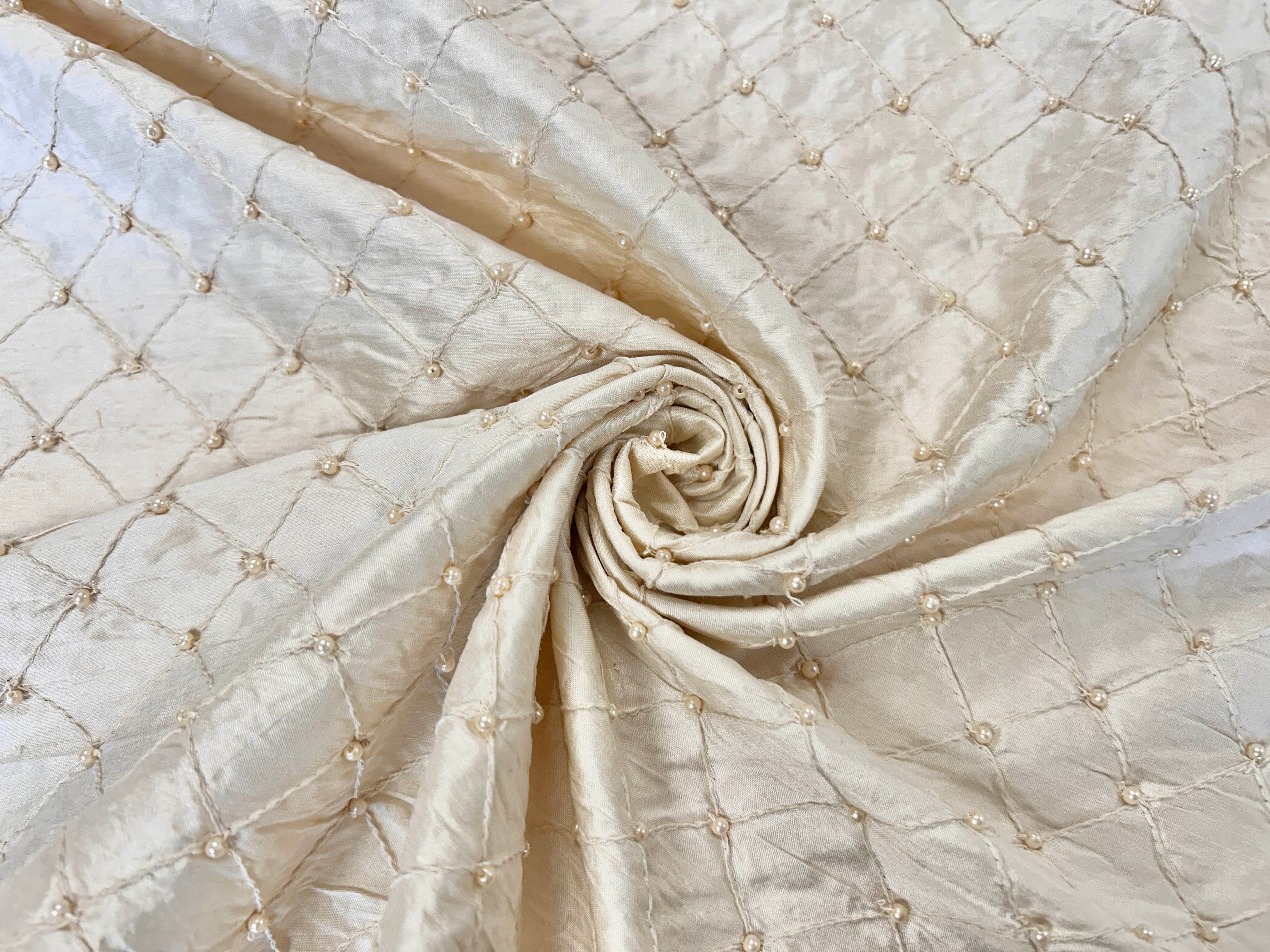 Silk Shantung with Pearls
