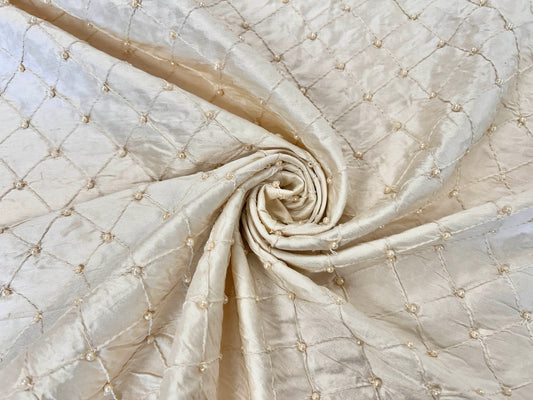 Silk Shantung with Pearls