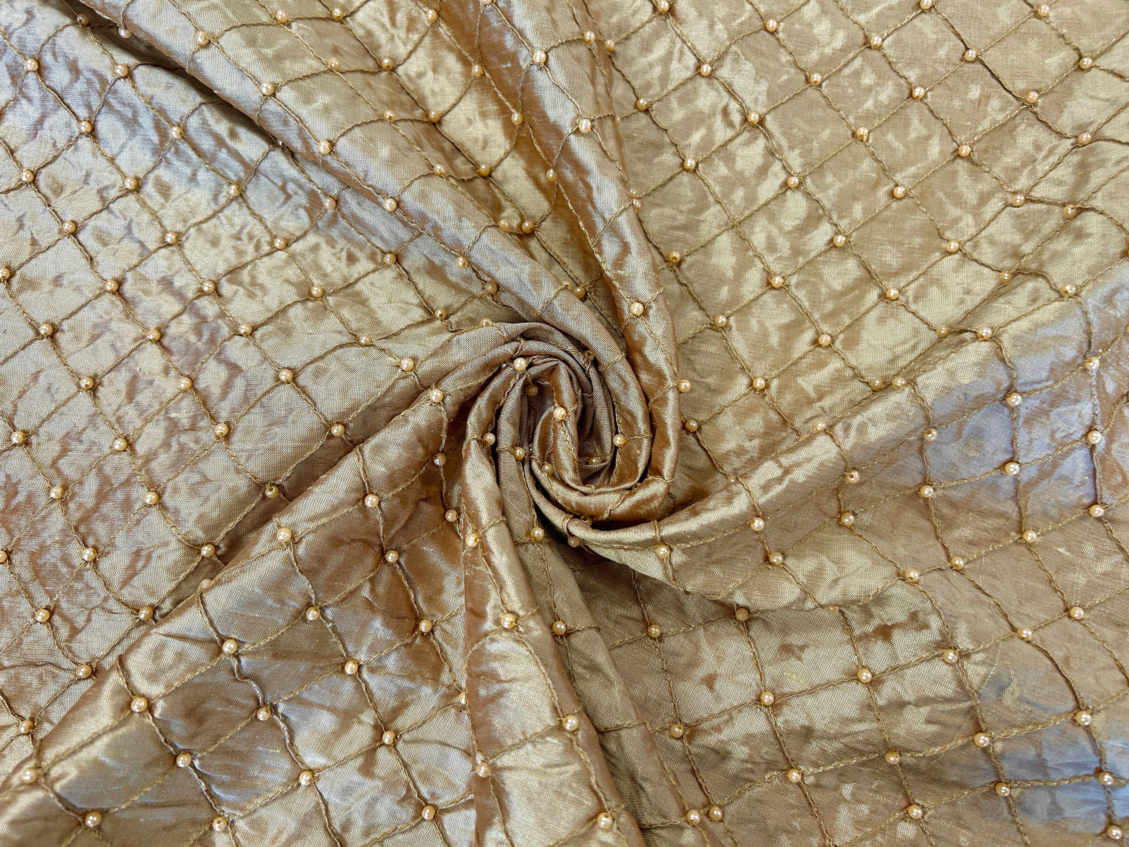 Silk Shantung with Pearls