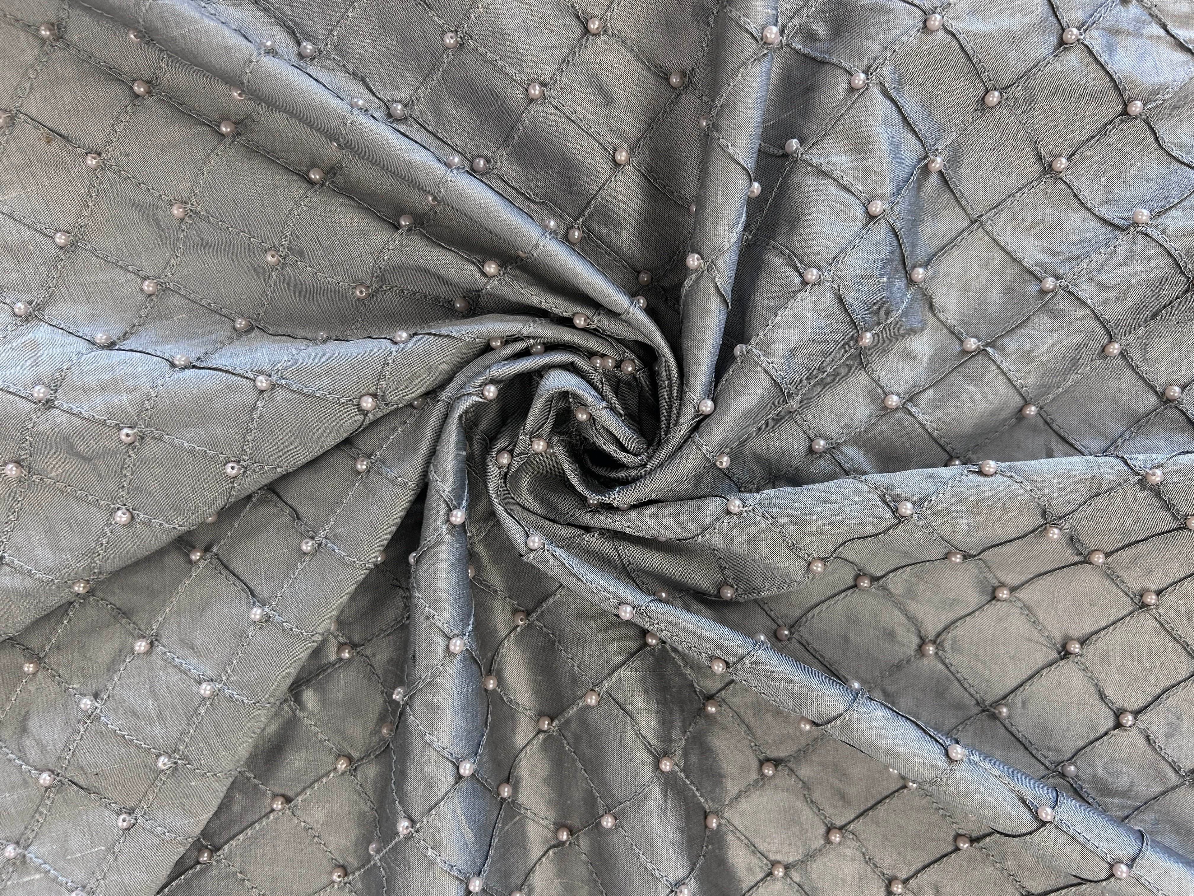 Silk Shantung with Pearls